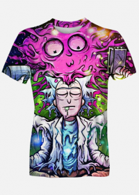 koszulka Rick i Morti różowy mózg FullPrint