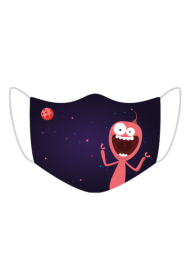 Maseczka kosmiczna - czerwony robocik