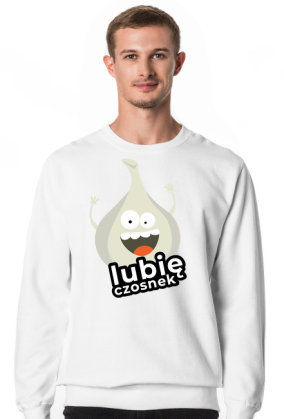 Lubię czosnek - czarna ramka - bluza męska