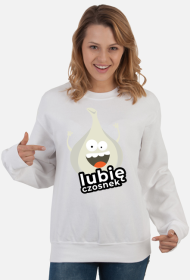 Lubię czosnek - czarna ramka - bluza damska
