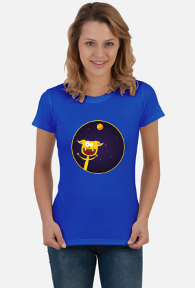 Żółty pieseł - koszulka damska