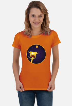 Żółty pieseł - koszulka damska