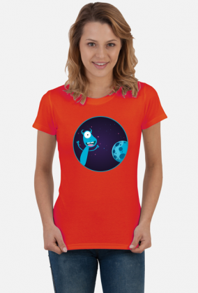 Niebieska krówka - koszulka damska