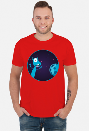Niebieska krówka - koszulka męska