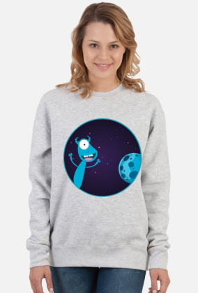Niebieska krówka - bluza damska