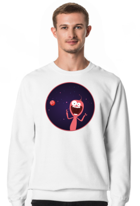 Czerwony robocik - bluza męska