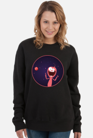 Czerwony robocik - bluza damska