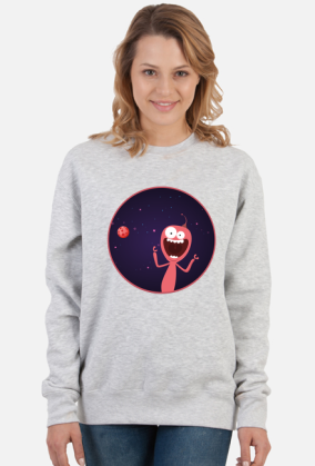 Czerwony robocik - bluza damska