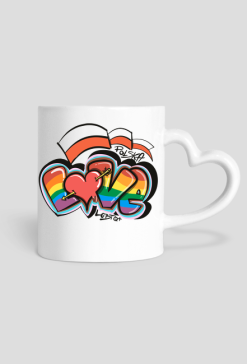 Kubek LGBTQ+ Polska Love z serduszkiem