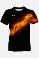 czarna koszulka szybki kot w ogniu black