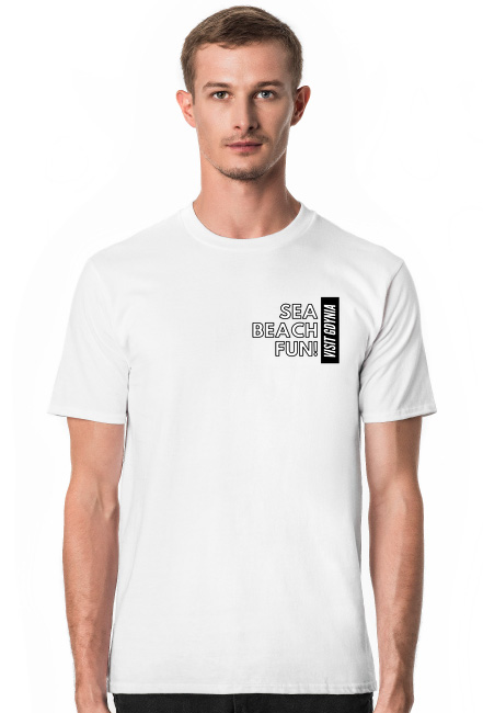 Koszulka t-shirt z nadrukiem Sea, Beach, Fun - Visit Gdynia