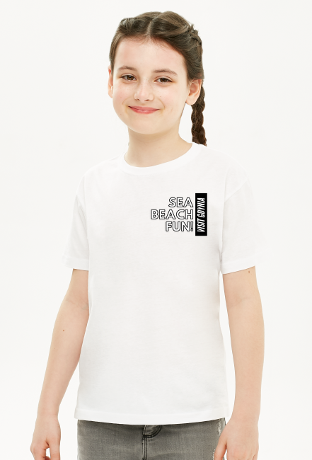 Koszulka t-shirt z nadrukiem Sea, Beach, Fun - Visit Gdynia