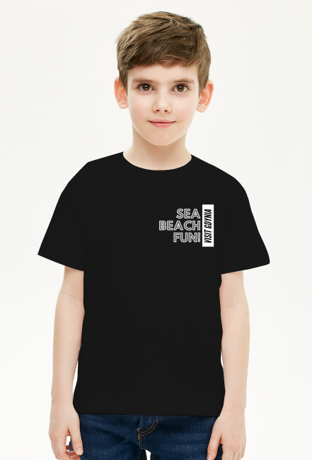 Koszulka t-shirt z nadrukiem Sea, Beach, Fun - Visit Gdynia
