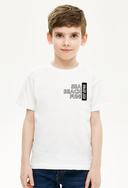 Koszulka t-shirt z nadrukiem Sea, Beach, Fun - Visit Gdynia