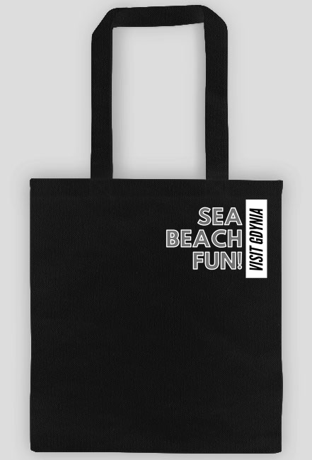 Torba materiałowa z nadrukiem Sea, Beach, Fun - Visit Gdynia | nadruk dwustronny