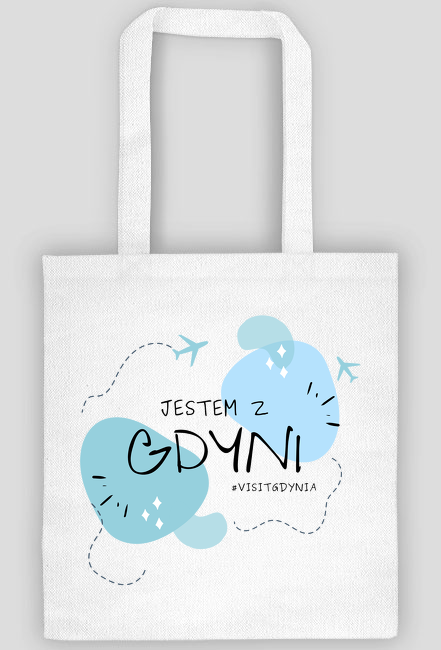 Torba materiałowa z nadrukiem Jestem z Gdyni! | nadruk dwustronny