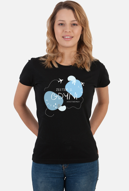 Koszulka damska t-shirt z nadrukiem: Jestem z Gdyni!