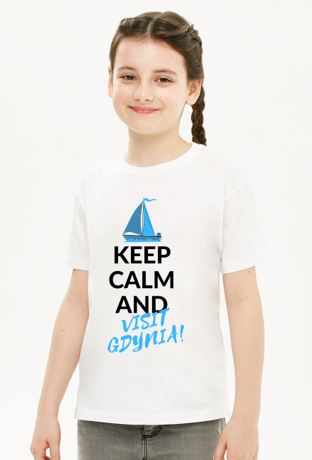 Koszulka dziecięca t-shirt z nadrukiem: Keep calm and Visit Gdynia!
