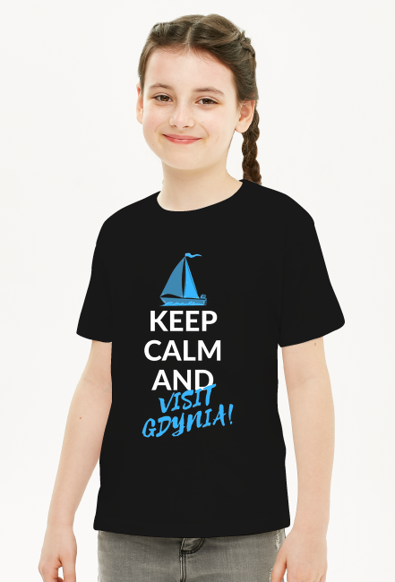 Koszulka dziecięca t-shirt z nadrukiem: Keep calm and Visit Gdynia!