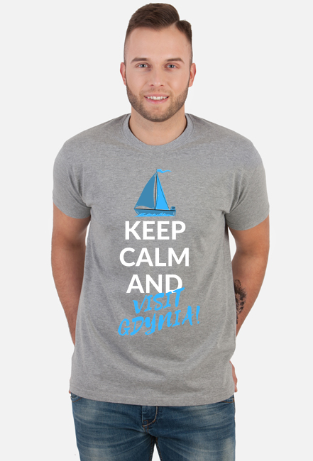 Koszulka męska t-shirt z nadrukiem: Keep calm and Visit Gdynia!