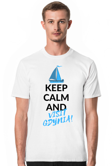 Koszulka męska t-shirt z nadrukiem: Keep calm and Visit Gdynia!