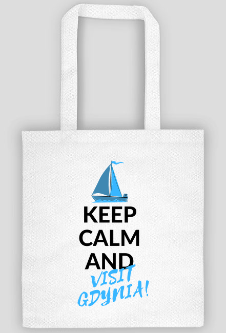 Torba materiałowa z nadrukiem: Keep calm and Visit Gdynia! | nadruk dwustronny