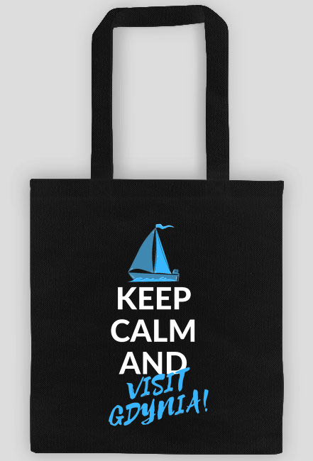 Torba materiałowa z nadrukiem: Keep calm and Visit Gdynia! | nadruk dwustronny