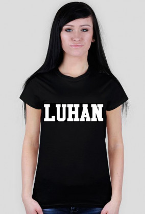 KOSZULKA/T-SHIRT CZARNA EXO WOLF88 LUHAN