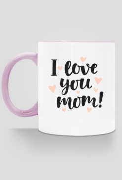 kubek, kolorowe ucho - i love you mom
