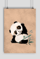 Słodka panda - plakat