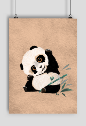Słodka panda - plakat