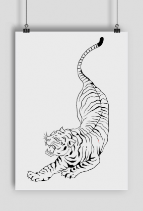 Chinese style Tiger - black