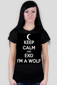 KOSZULKA/T-SHIRT CZARNY DAMSKI KEEP CALM EXO