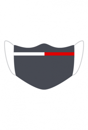Maseczka kolorowa patriotyczna Szara