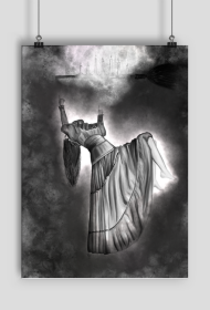 Lewitująca dama - plakat