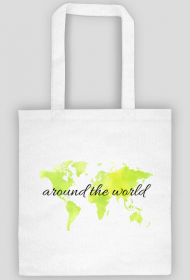 Torba Akwarelowa Mapa Świata Around the world Neon