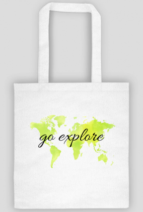 Torba Akwarelowa Mapa Świata Go explore Neon