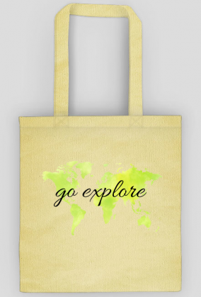 Torba Akwarelowa Mapa Świata Go explore Neon