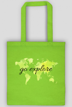 Torba Akwarelowa Mapa Świata Go explore Neon