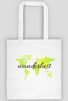 Torba Akwarelowa Mapa Świata Wanderlust Neon