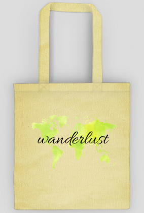 Torba Akwarelowa Mapa Świata Wanderlust Neon