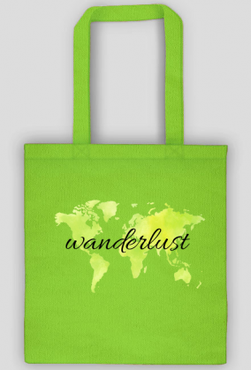 Torba Akwarelowa Mapa Świata Wanderlust Neon