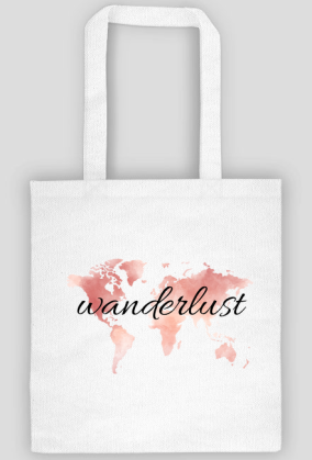 Torba Akwarelowa Mapa Świata Wanderlust Czerwień