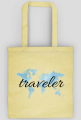 Torba Akwarelowa Mapa Świata Traveler Niebieska