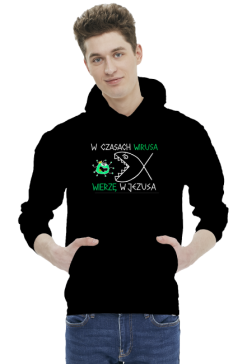 Bluza czarna Wirus - Jezus