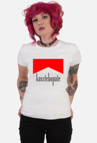 t-shirt damski - kaszlę bo palę - czarny txt