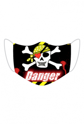 Maska kolorowa wielokrotnego uzytku Pirat Danger