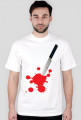 Koszulka męska, wbity nóż