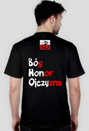 Bóg Honor Ojczyzna black koszulka