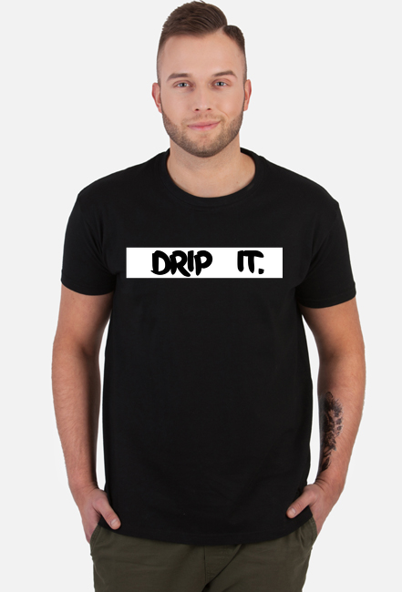 KOSZULKA MĘSKA | DRIP IT. | CZARNA